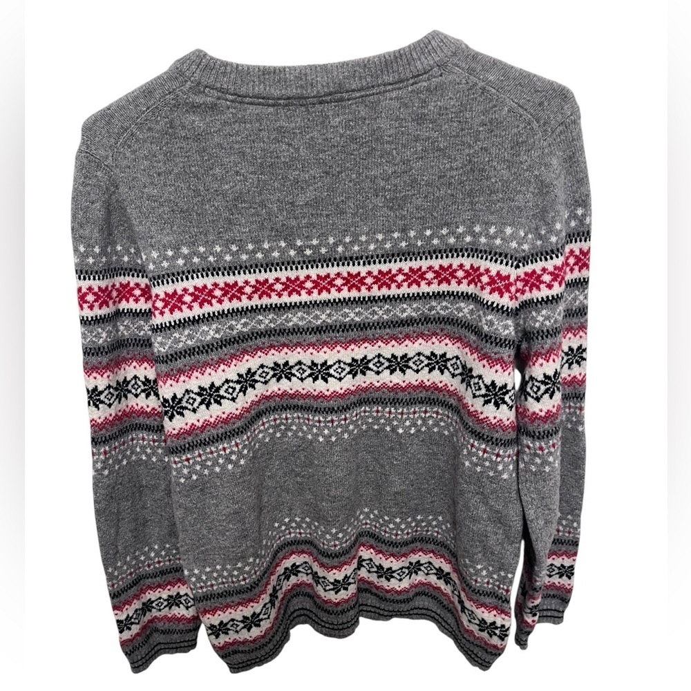 Tommy Hilfiger Gray Sweater with Red and Black Accents - Picture 2 of 4